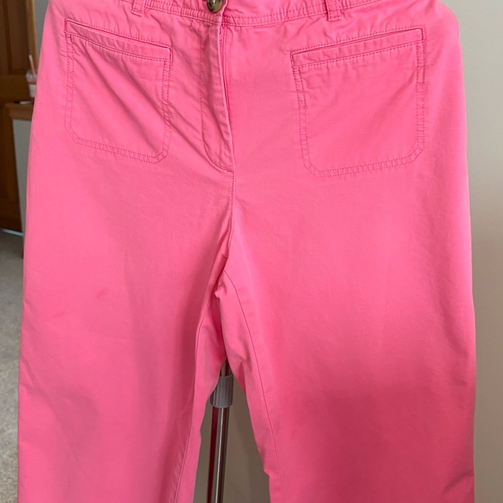 Talbots wide leg crop pants! Pink size 12P!